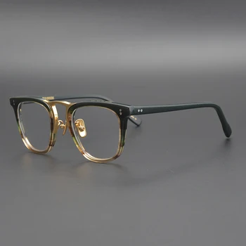 Ретро рамки за очила мъжки висококачествени дизайнерски маркови квадратни оптични очила при късогледство дамски слънчеви очила по рецепта